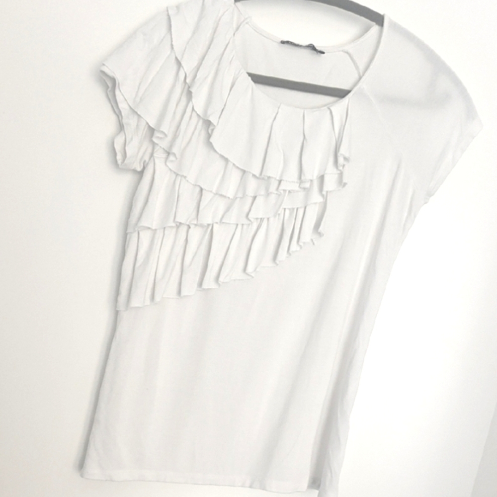 Bundles Add-on - Love Sam White Ruffle Detail Blouse